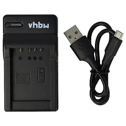 vhbw USB Akkuladegerät kompatibel mit Samsung SLB-0837B, SLB-1137D, IA-BH130LB Digitalkamera, Camcorder, Action Cam-Akku - Ladeschale von vhbw
