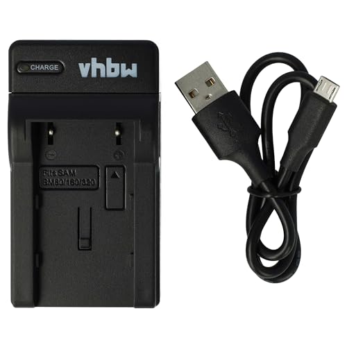 vhbw USB Ladegerät kompatibel mit Samsung VP-DC171, VP-DC171W, VP-DC563, VP-DC575WB Kamera Camcorder/Akku - Ladeschale, Ladeanzeige, 8,4 V von vhbw