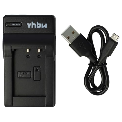 vhbw Ladegerät kompatibel mit Sony Camcorder HDR-AS200VR, HDR-AS300, HDR-AS300R, HDR-AS30 Kamera Camcorder/Akku - Ladeschale, Ladeanzeige, 4,2 V von vhbw