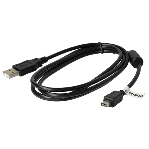 vhbw USB Daten Kabel kompatibel mit Olympus Camedia C-170 C-180 C-480 C-500 Stylus Digital D-425 D-435 D-545 D-630 E-410 E-420 E-510 Ersatz für CB-USB5 CB-USB6 von vhbw