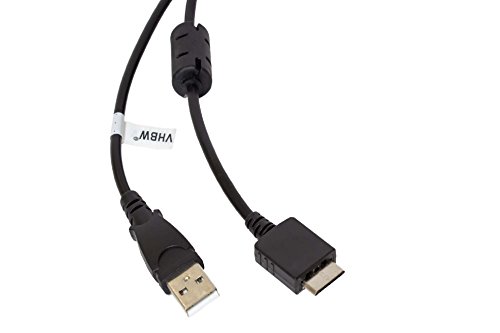 vhbw USB Datenkabel (Typ A auf MP3 Player) Ladekabel kompatibel mit Sony Walkman NWZ-E436FRED, NWZ-E438F MP3 Player - schwarz, 150cm von vhbw
