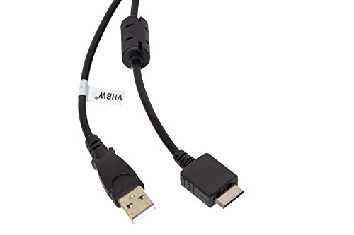 vhbw USB Datenkabel (Typ A auf MP3 Player) Ladekabel kompatibel mit Sony Walkman NWZ-S516, NWZ-S610 MP3 Player - schwarz, 150cm von vhbw