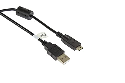 vhbw USB Kabel Datenkabel (Standard-USB Typ A auf Kamera) 145cm kompatibel mit Panasonic Lumix DMC-FZ45, DMC-FZ48, DMC-FZ5 Kamera, Camcorder von vhbw
