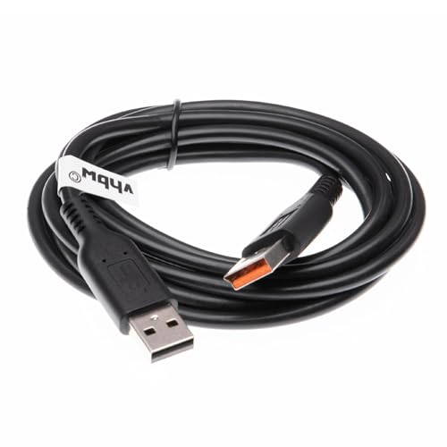 vhbw USB Kabel kompatibel mit Lenovo Yoga 700-14ISK, 900 13 Tablet - Datenkabel (Standard-USB Typ A) 2in1 Ladekabel, 200cm, schwarz von vhbw
