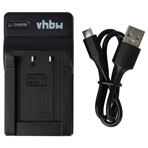 vhbw USB Ladegerät kompatibel mit Casio NP-70 Kamera Camcorder/Akku - Ladeschale, Ladeanzeige, 4,2 V von vhbw