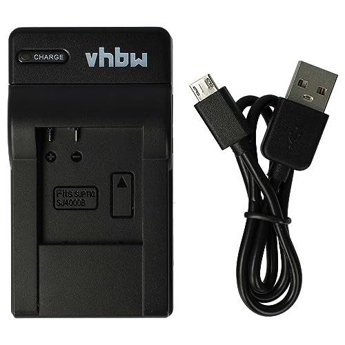 vhbw USB Ladegerät kompatibel mit Icefox Action Camera Kamera Camcorder-Akku - Ladeschale, Ladekontrollanzeige von vhbw