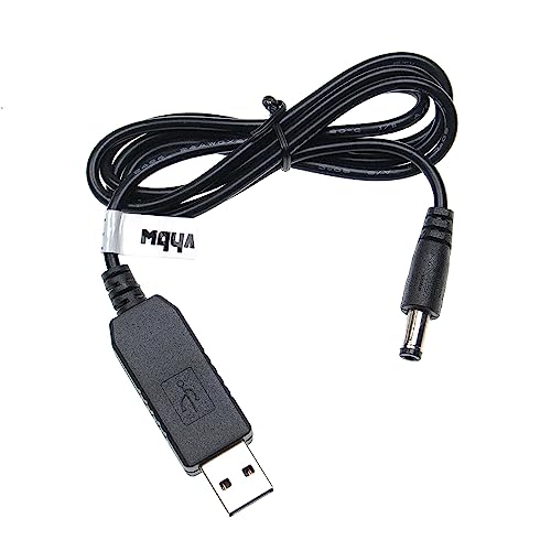 vhbw USB Ladekabel auf 5,5 x 2,5 mm Hohlstecker - 5 V / 2 A zu 12 V / 0,7 A für Router, externe Festplatte, Bluetooth Lautsprecher von vhbw