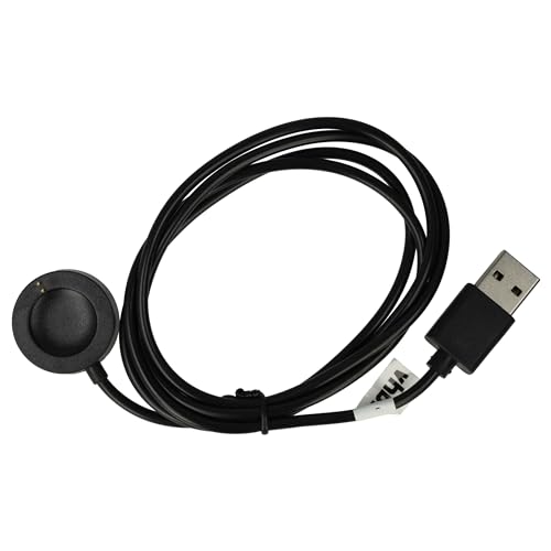 vhbw USB Ladekabel kompatibel mit Diesel Axia DZT2014, DZT2015 Smartwatch, Fitnesstracker - Ladestation, Schwarz, magnetisch, 100 cm von vhbw