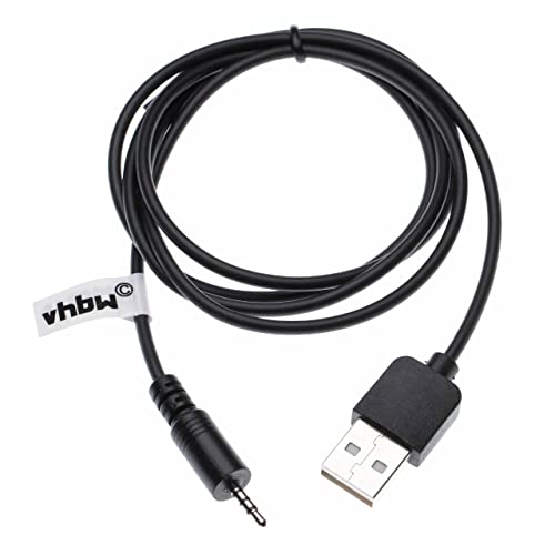 vhbw USB-Ladekabel kompatibel mit Harman Kardon Premium BT Kopfhörer - USB auf 2,5 mm Klinkenstecker, 55 cm, Schwarz von vhbw