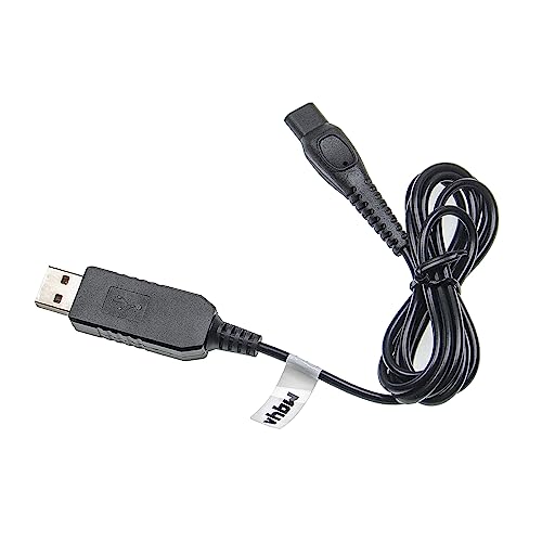 vhbw USB-Ladekabel kompatibel mit Philips HQ7310, HQ7320, HQ7340, HQ7360, HQ7390, HQ7414, HQ7415 Rasierer - Netzkabel, 100 cm, Schwarz von vhbw