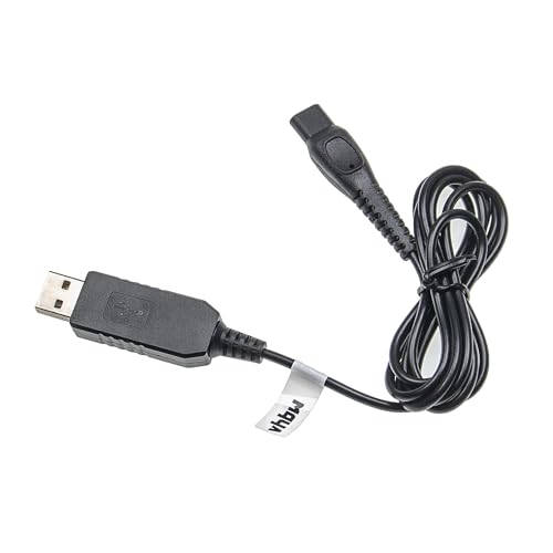 vhbw USB-Ladekabel kompatibel mit Philips Rasierer HQ9140, HQ9160, HQ9170, HQ9190, HQ9199, HS8020 Rasierer - Netzkabel, 100 cm, Schwarz von vhbw