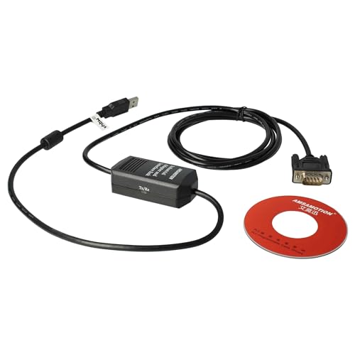 vhbw USB Programmierkabel PLC, PPI kompatibel mit Siemens Simatic S7-200 PLC Funkgerät - Seriell Adapter Konverter mit Treiber CD, schwarz von vhbw