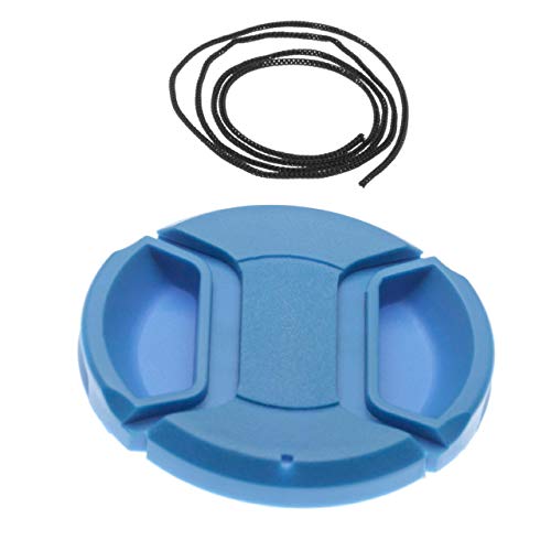 vhbw Universal Objektivdeckel 55 mm für Kamera, DSLR - Kunststoff, Blau, mit Innengriff von vhbw