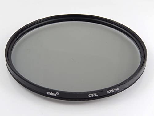 vhbw Universal Polarisationsfilter für Kamera Objektive mit 105mm Filtergewinde - Zirkularer Polfilter (CPL), Schwarz von vhbw