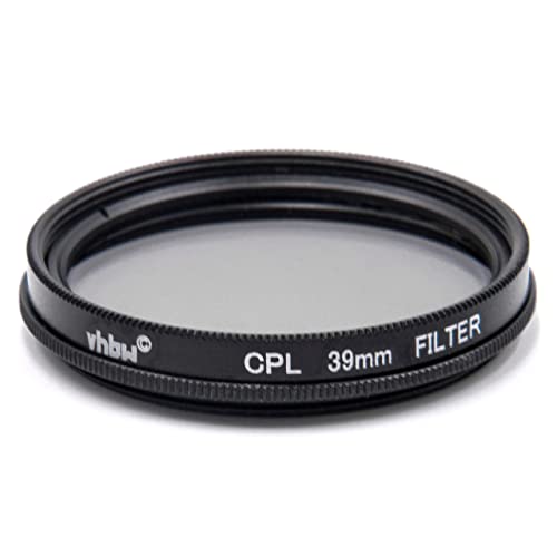 vhbw Universal Polarisationsfilter für Kamera Objektive mit 39mm Filtergewinde - Zirkularer Polfilter (CPL), Schwarz von vhbw