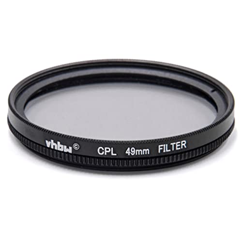 vhbw Universal Polarisationsfilter für Kamera Objektive mit 49mm Filtergewinde - Zirkularer Polfilter (CPL), Schwarz von vhbw