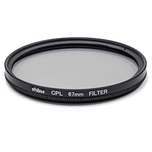 vhbw Universal Polarisationsfilter für Kamera Objektive mit 67mm Filtergewinde - Zirkularer Polfilter (CPL), Schwarz von vhbw