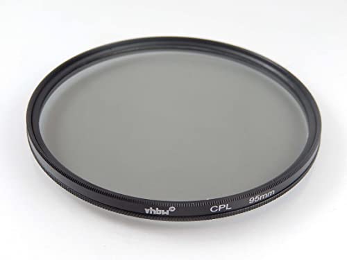 vhbw Universal Polarisationsfilter für Kamera Objektive mit 95mm Filtergewinde - Zirkularer Polfilter (CPL), Schwarz von vhbw