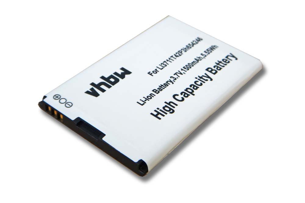vhbw passend für 1&1 Mobiler Wlan Router MF60, MF30 Mobilfunk (1500 mAh, Smartphone-Akku Li-Ion 1500 mAh von vhbw