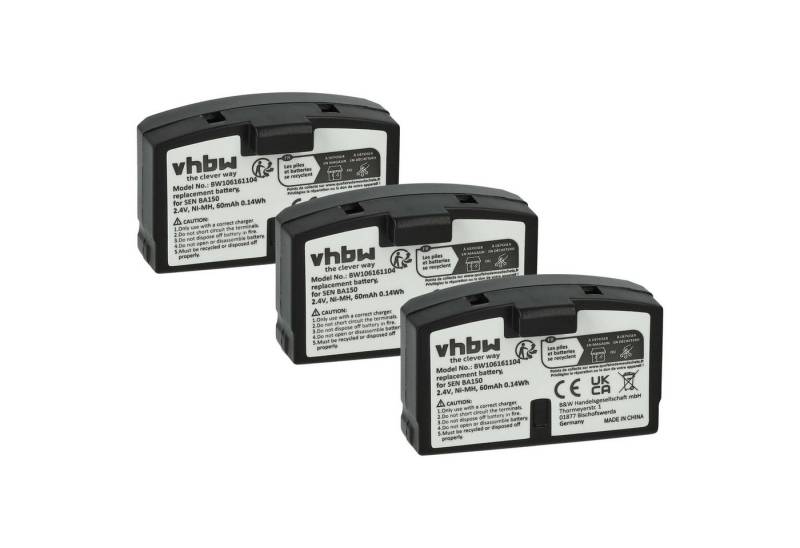 vhbw passend für AKG Kopfhörer Balance K 216 AFC, K 215 AFC, K 122 IR Akku NiMH 60 mAh von vhbw