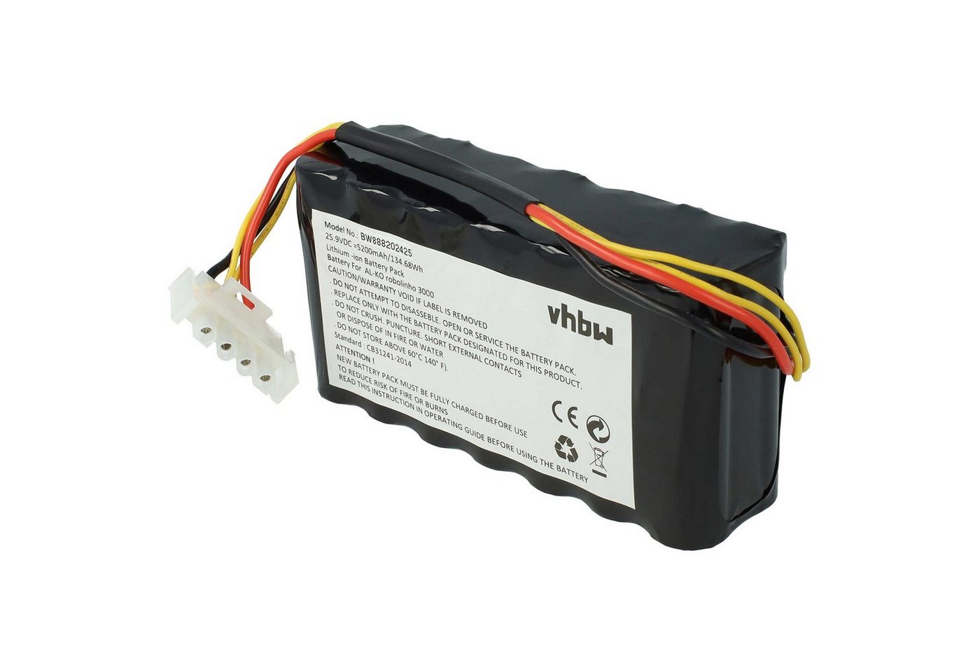 vhbw passend für Efco Sirius 1200 Rasenmäher (5200 mAh, 25,9 V, Li-Ion) Akku Li-Ion 5200 mAh von vhbw