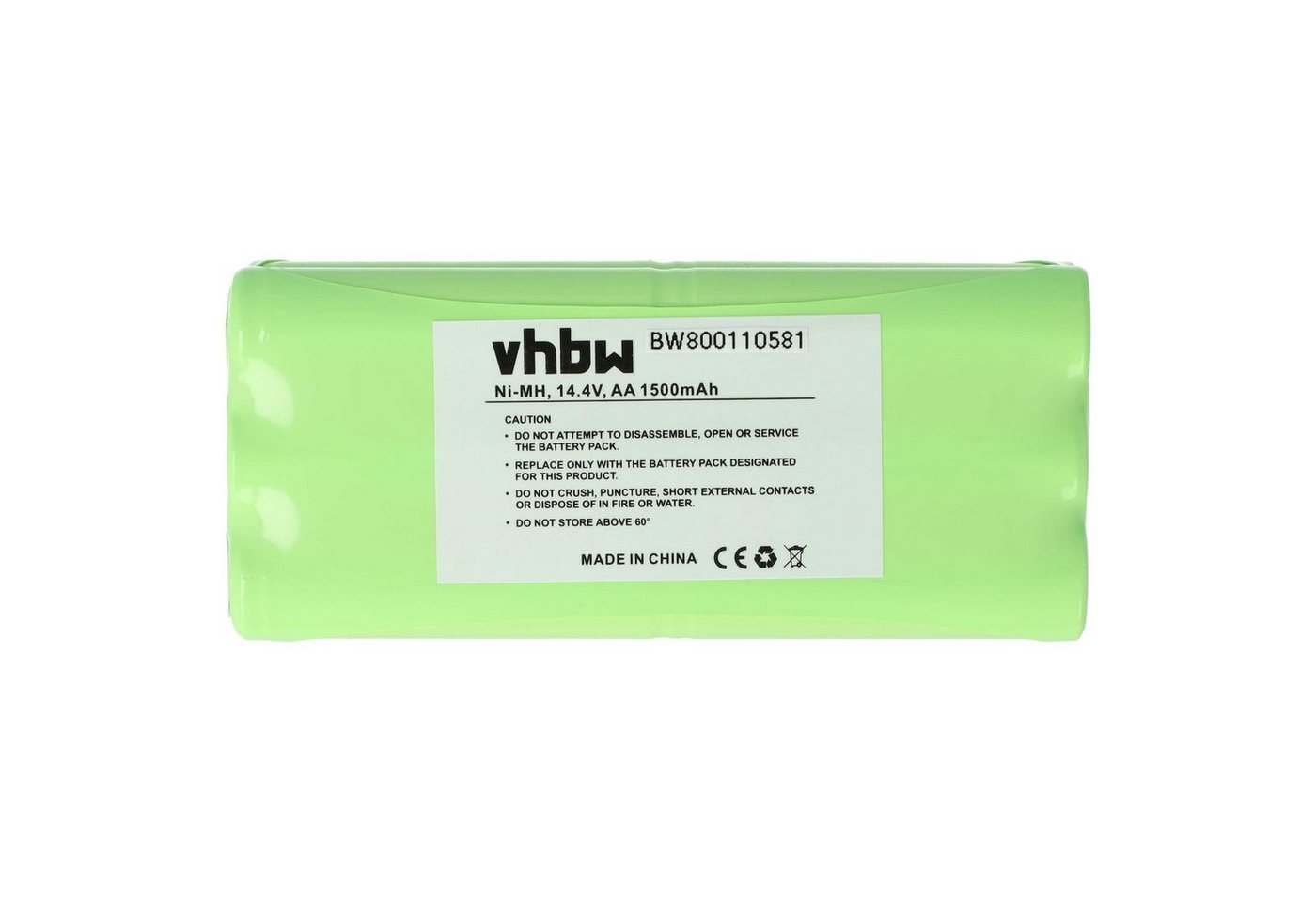 vhbw passend für Aircraftvacuums Pilot Staubsauger (1500 mAh, 14,4 V, NiMH) Staubsauger-Akku NiMH 1500 mAh von vhbw