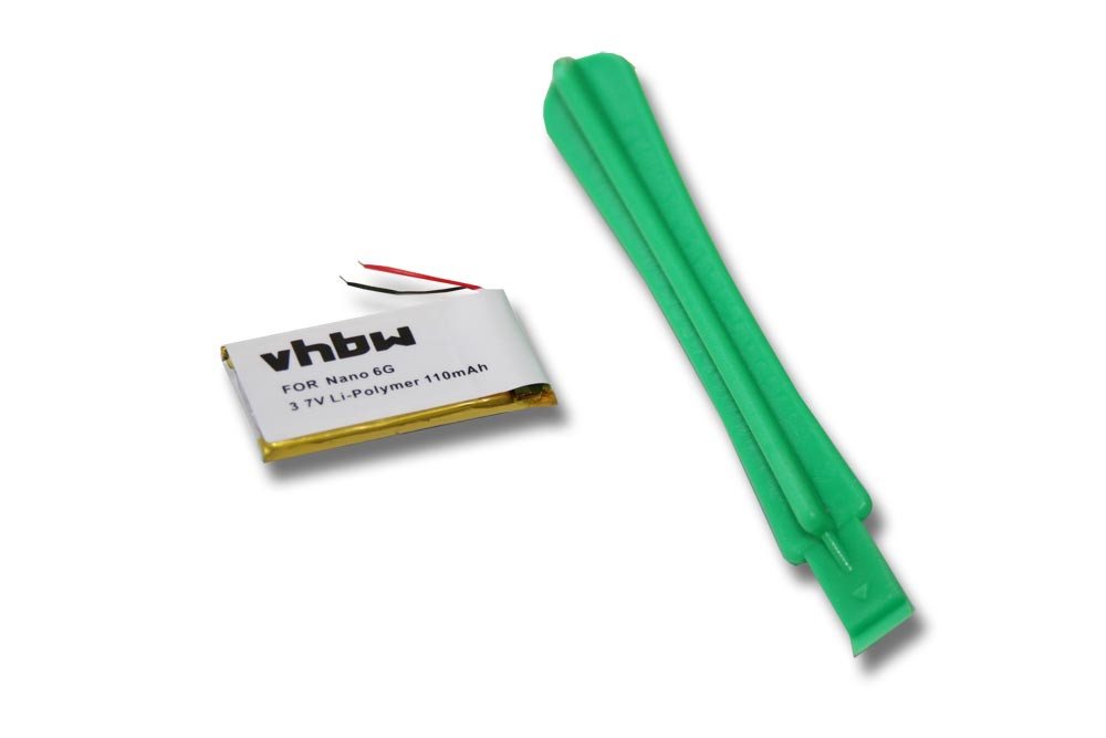 vhbw passend für Apple iPod Nano 6. Generation, 6G (110 mAh, 3,7 V, Akku Li-Polymer 110 mAh von vhbw