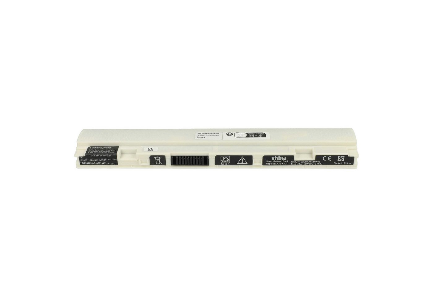 vhbw kompatibel mit Asus Eee PC X101, X101CH, X101C, R11CX, X101H Laptop-Akku Li-Ion 2200 mAh (10,8 V) von vhbw