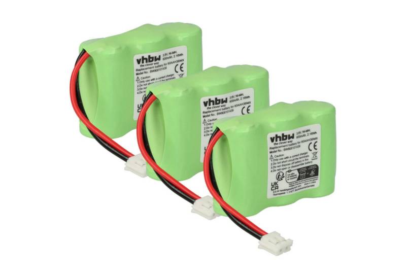 vhbw passend für Audioline FF888, FF988 Festnetz & DECT (600 mAh, 3,6 V, Akku NiMH 600 mAh von vhbw