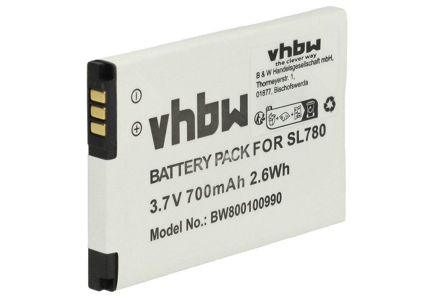 vhbw kompatibel mit Auerswald COMfortel M-520, M-720 Akku Li-Ion 700 mAh (3,7 V) von vhbw