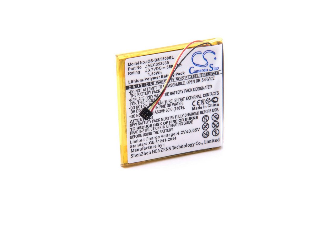 vhbw passend für Beats Solo 3.0, Solo 2.0 Kopfhörer (350 mAh, 3,7 V, Akku Li-Polymer 350 mAh von vhbw