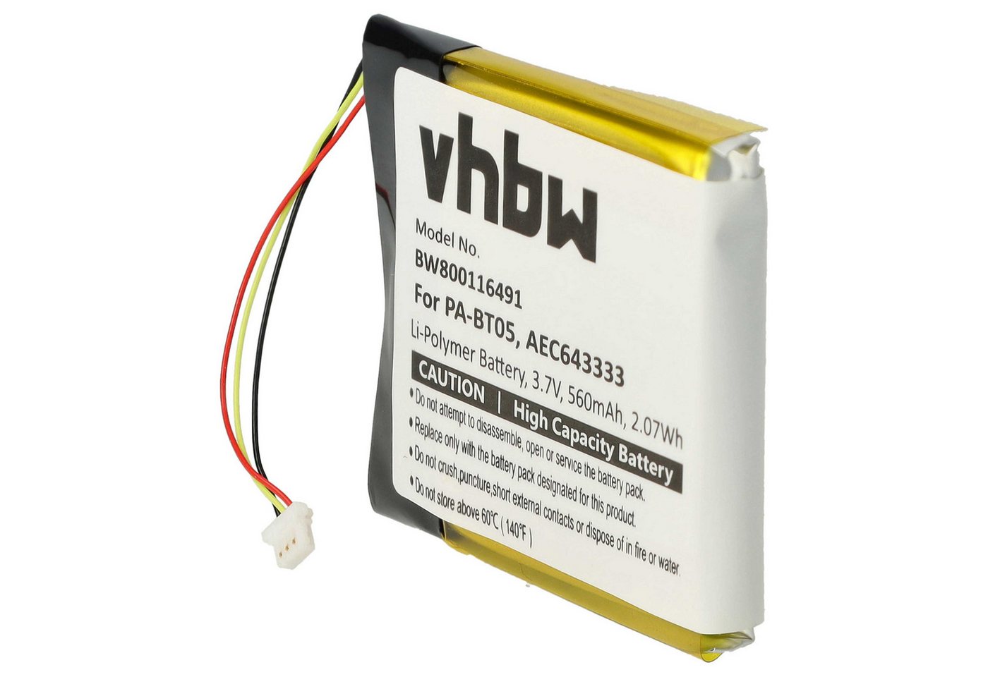 vhbw kompatibel mit Beats Solo Pro Wireless Akku Li-Polymer 560 mAh (3,7 V) von vhbw