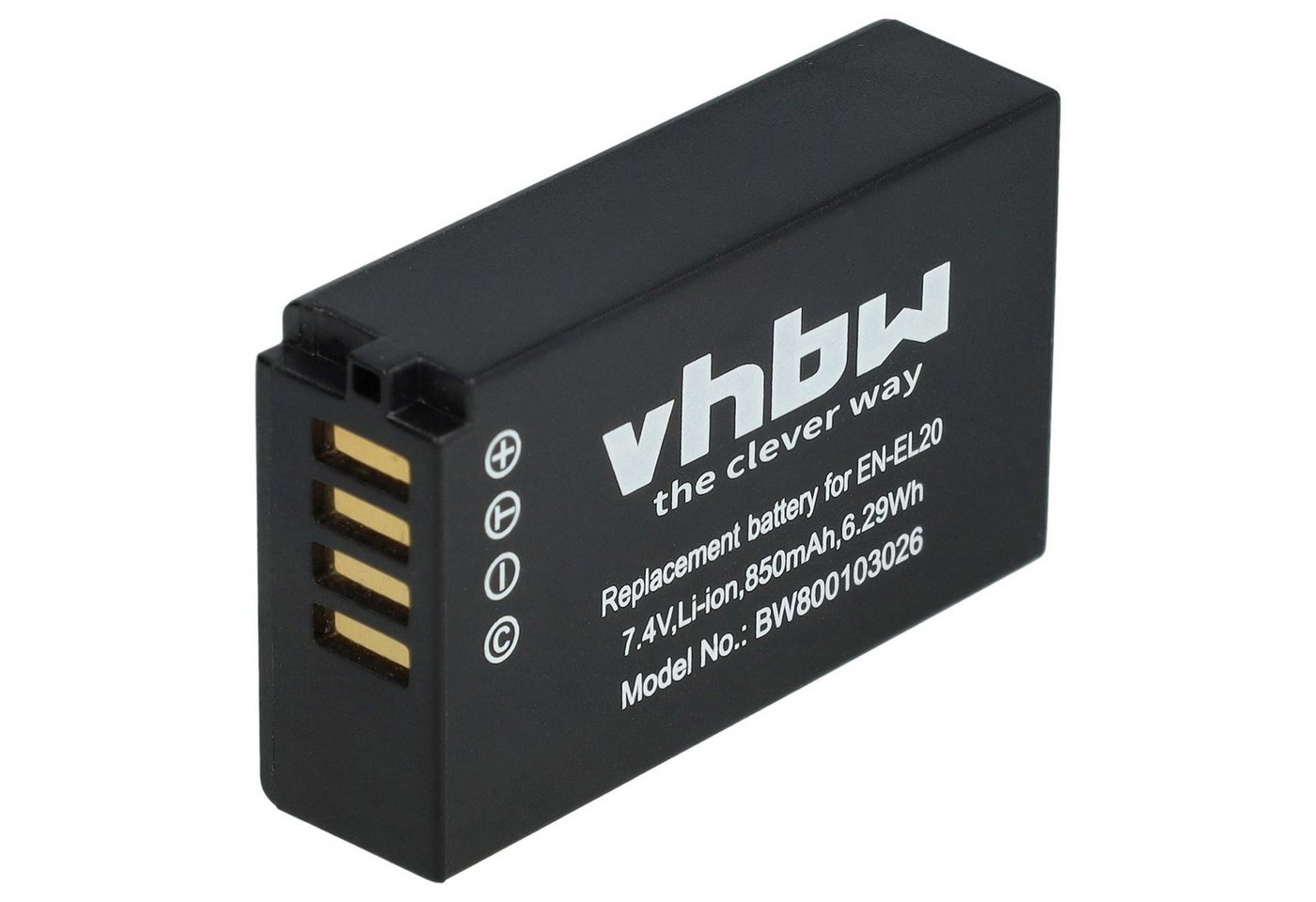vhbw passend für Blackmagic Pocket Cinema Camera Kamera / Foto / Kamera-Akku Li-Ion 850 mAh von vhbw