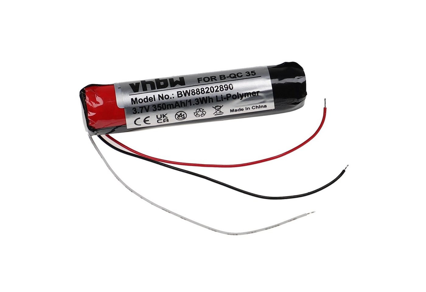 vhbw passend für Bose QC35, QC35 II Kopfhörer (350 mAh, 3,7 V, Li-Polymer) Akku Li-Polymer 350 mAh von vhbw
