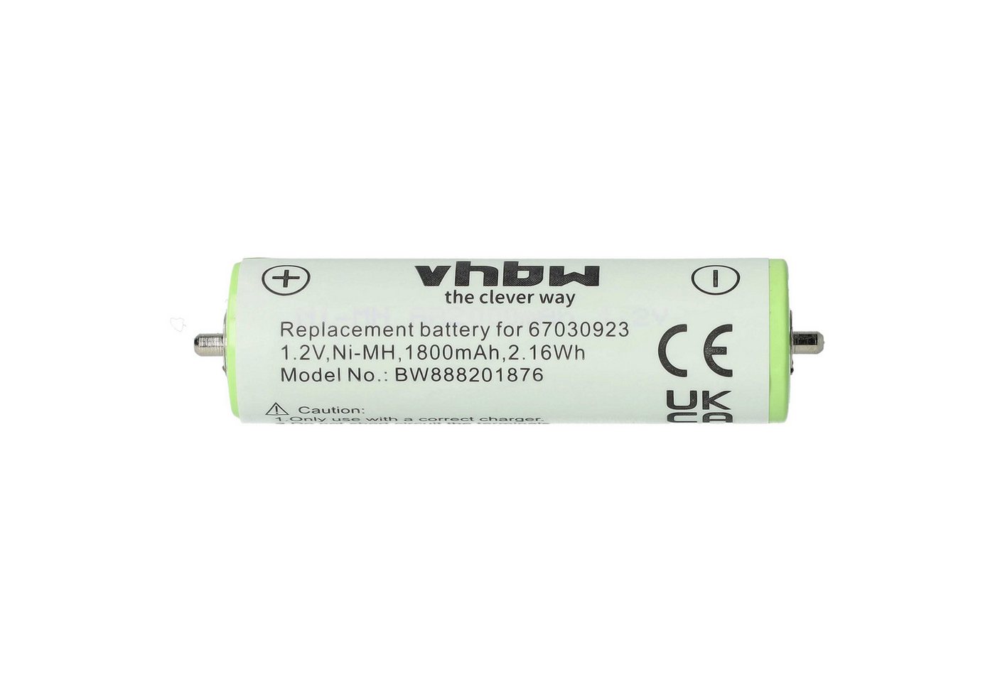 vhbw passend für Panasonic ER147, ER148, ER146, ER1421, ER1424, ER1411, Akku NiMH 1800 mAh von vhbw