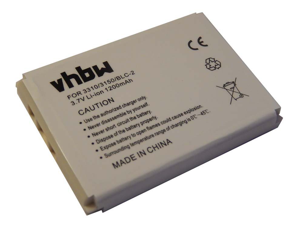 vhbw kompatibel mit CipherLab 8000, 8200, 8300, CPT-8300 Smartphone-Akku Li-Ion 1200 mAh (3,7 V) von vhbw