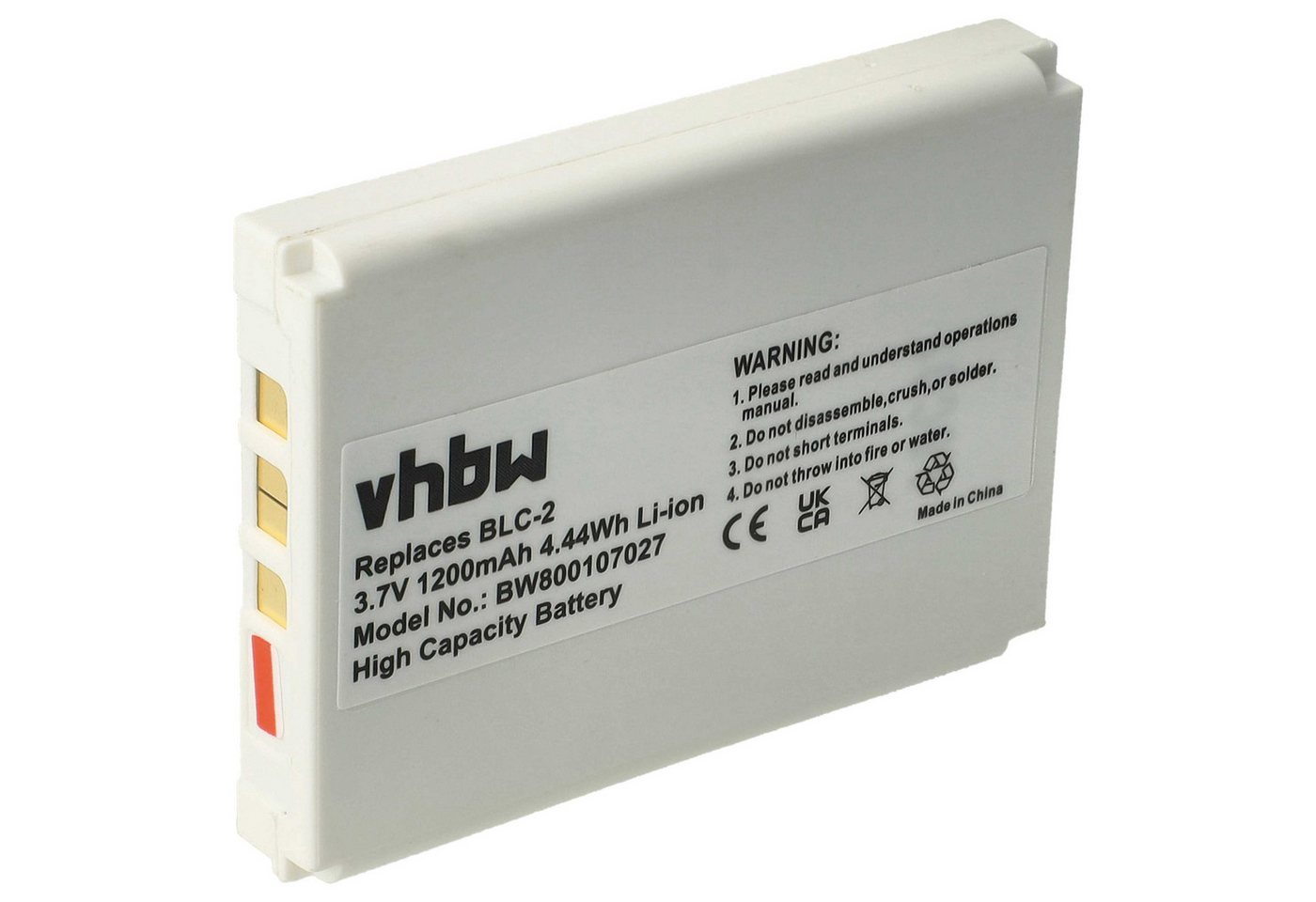 vhbw kompatibel mit CipherLab 8000, 8200, 8300, CPT-8300 Smartphone-Akku Li-Ion 1200 mAh (3,7 V) von vhbw