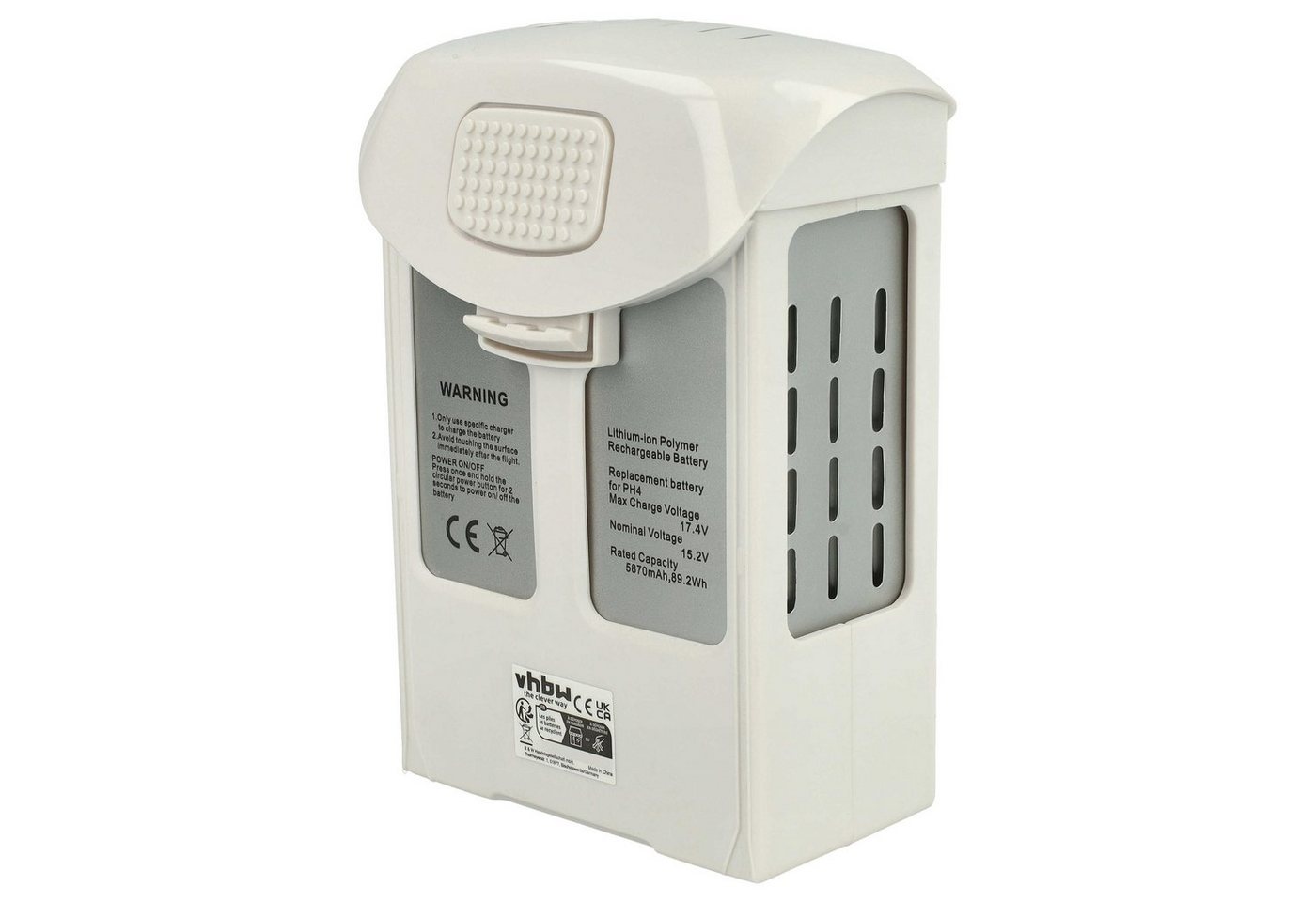 vhbw passend für DJI Phantom 4 Advanced, 4 Pro Obsidian, 4 Plus, 4 Pro Plus Drohnen-Akku Li-Polymer 5870 mAh von vhbw