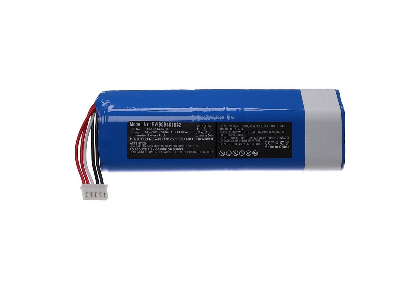 vhbw passend für Ecovacs DX33, DLX11-54, DX53, N5, DX55, N7, N5S, T5, O950, Staubsauger-Akku Li-Ion 5200 mAh von vhbw