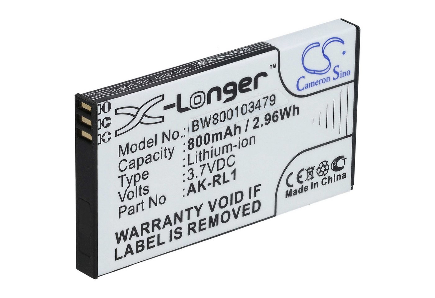 vhbw passend für Emporia RL1, VF1C Mobilfunk (800 mAh, 3,7 V, Li-Ion) Smartphone-Akku Li-Ion 800 mAh von vhbw