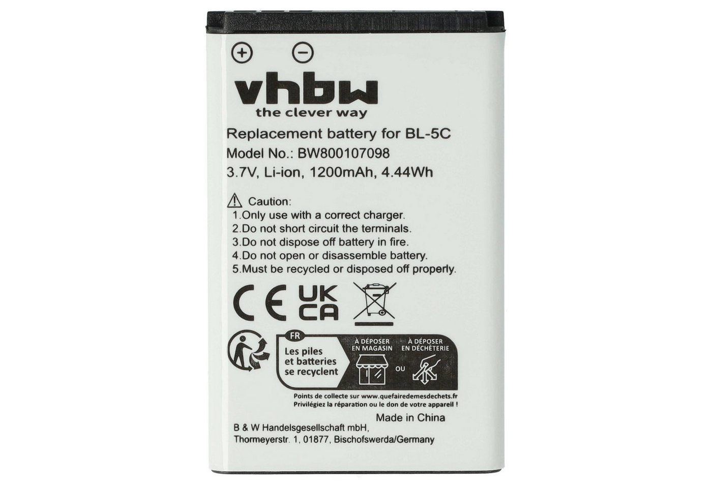 vhbw passend für Belkin Tizi Mobile DVB-T Tuner Mobilfunk (1200 mAh, 3,7 V, Smartphone-Akku Li-Ion 1200 mAh von vhbw