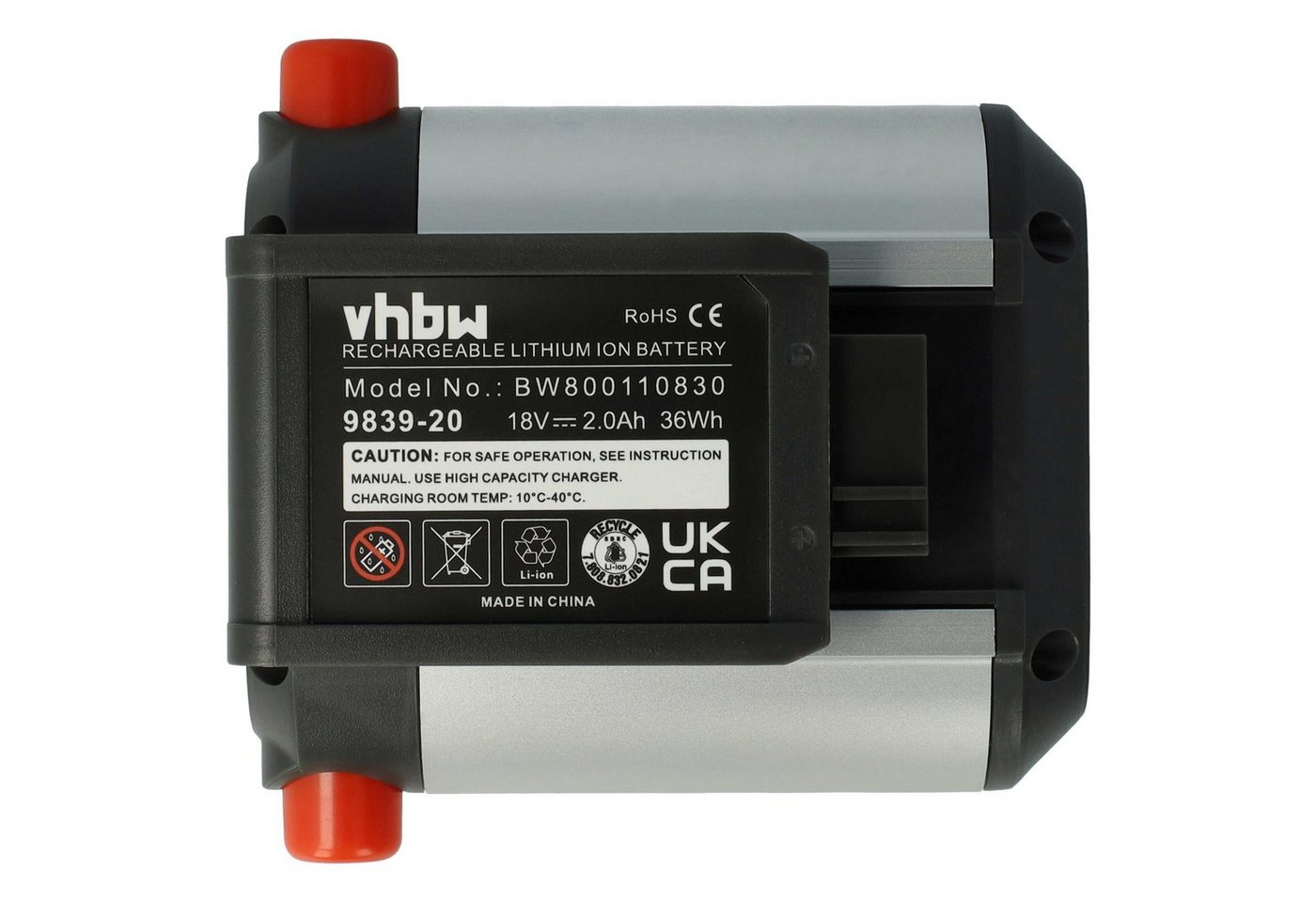 vhbw kompatibel mit Gardena AccuJet Li-18 (9335-20) Akku Li-Ion 2000 mAh (18 V) von vhbw