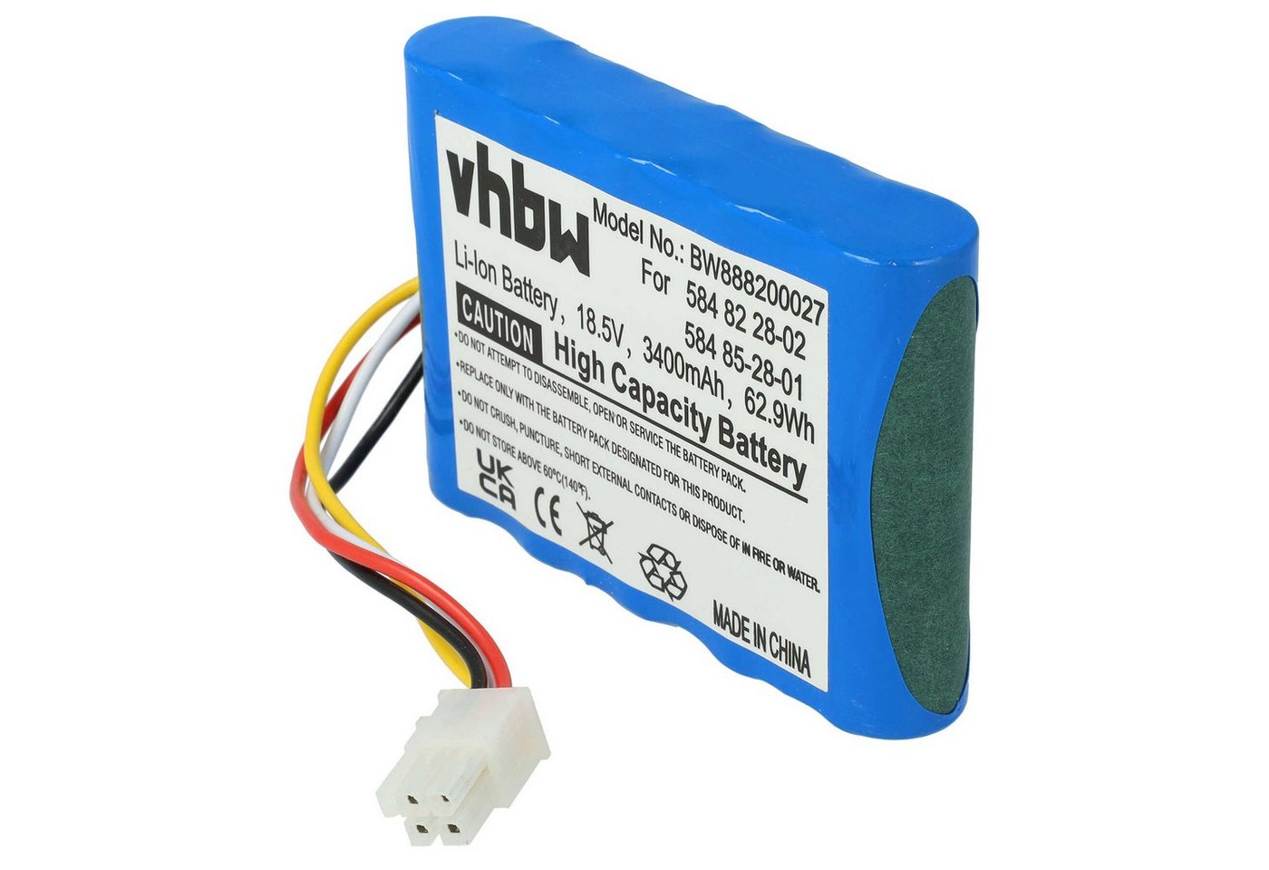 vhbw kompatibel mit Gardena R160Li 2017, R160Li 2016 Akku Li-Ion 3400 mAh (18,5 V) von vhbw