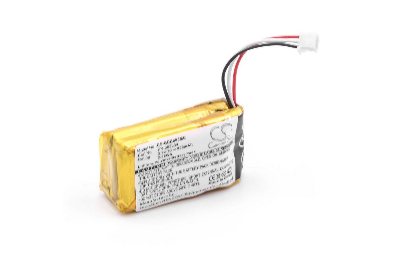 vhbw passend für GoPro Hero CHDHA-301, HWBL1 Kamera (800 mAh, 3,8 V, Kamera-Akku Li-Polymer 800 mAh von vhbw