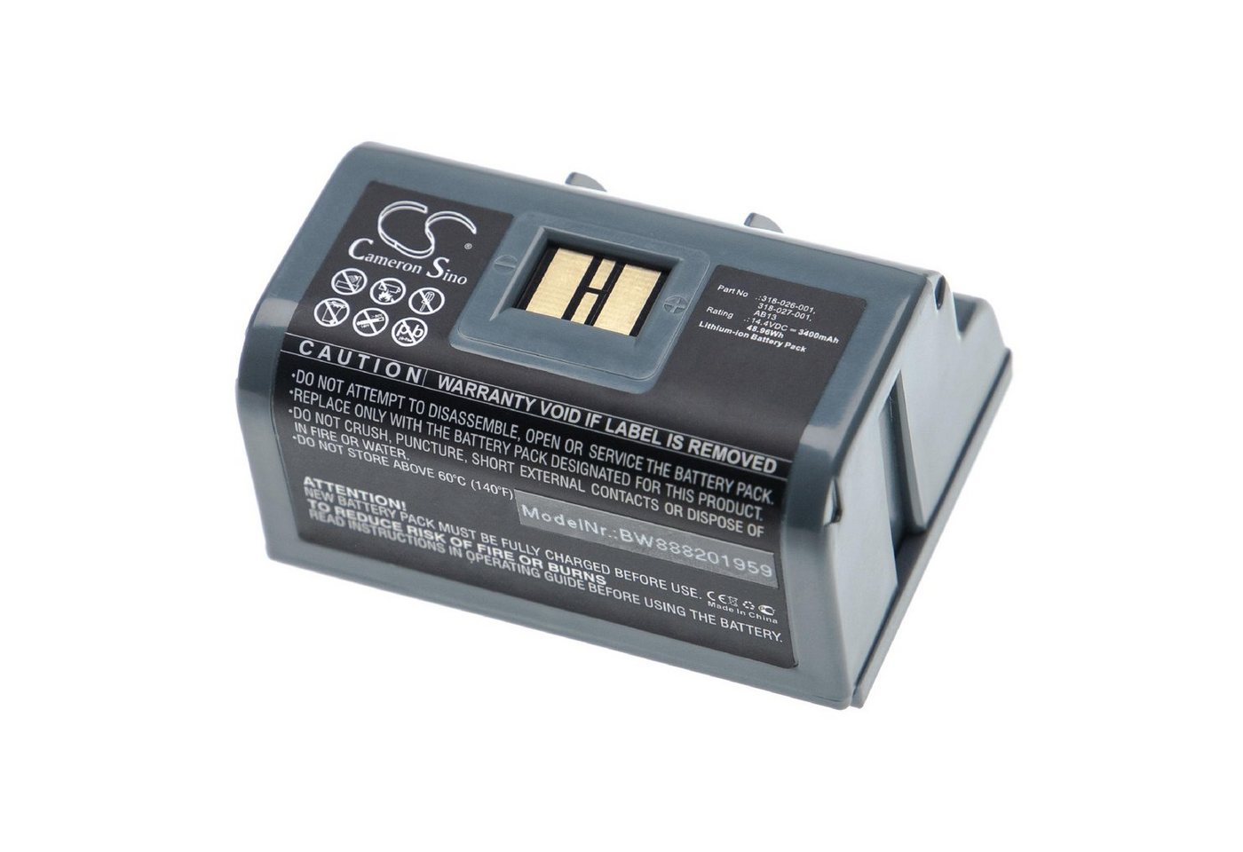 vhbw kompatibel mit Honeywell BP50, PB51, PB5X, PW50, PW50-18 Akku Li-Ion 3400 mAh (14,4 V) von vhbw