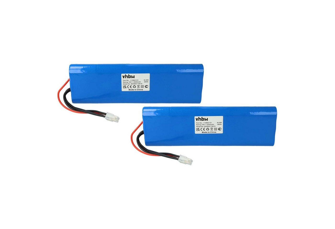 vhbw Ersatz für Husqvarna 112862101, 1128621-01/6, 112862101/6, 1128621-01, Akku NiMH 2000 mAh von vhbw