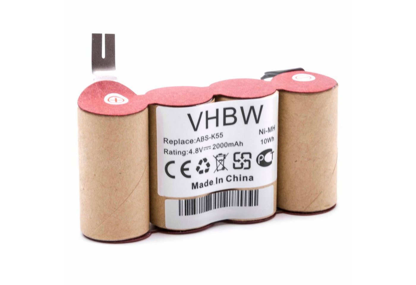vhbw passend für Kärcher K85, K50 Staubsauger (2000 mAh, 4,8 V, NiMH) Staubsauger-Akku NiMH 2000 mAh von vhbw