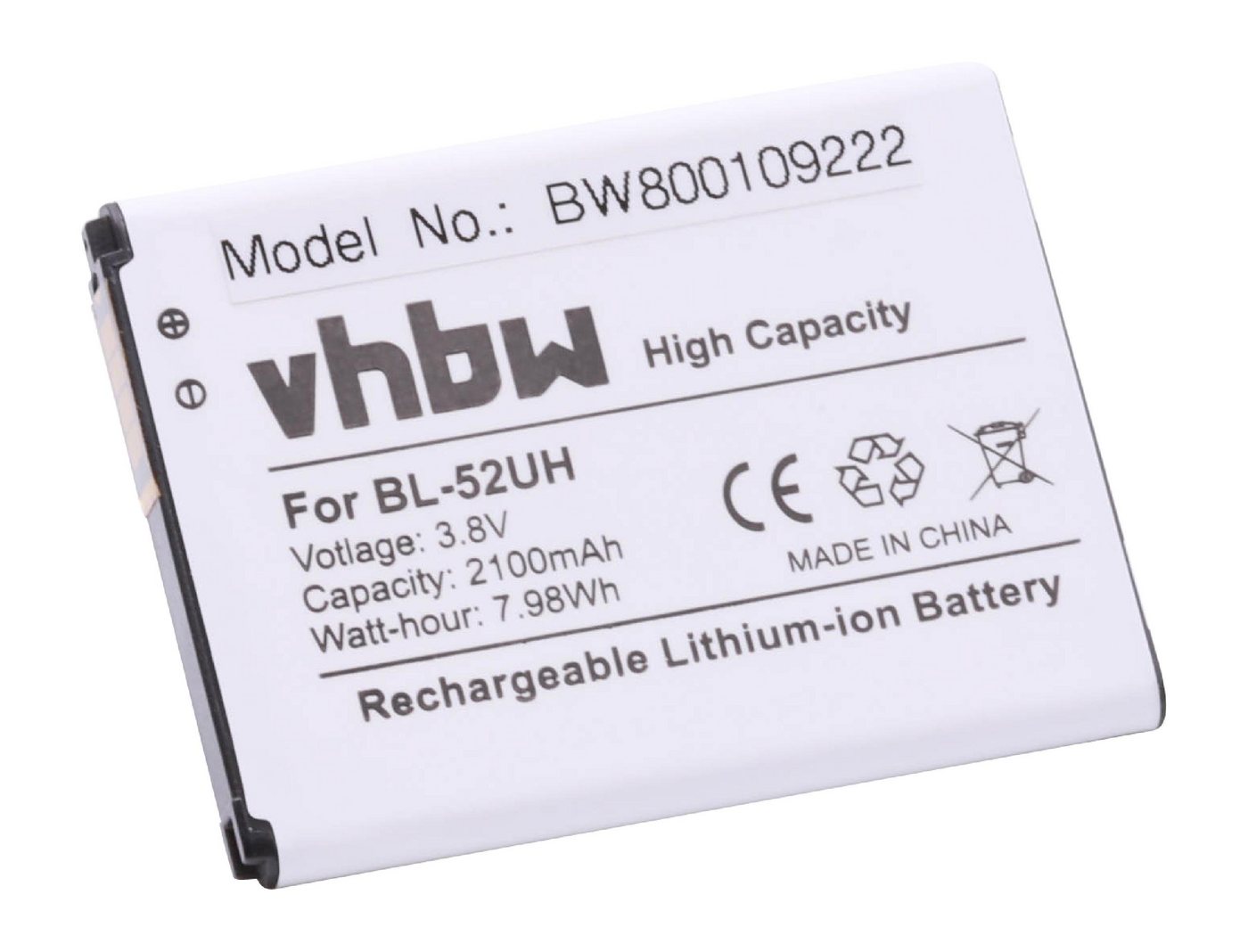 vhbw kompatibel mit LG Ultimate 2 Smartphone-Akku Li-Ion 2100 mAh (3,8 V) von vhbw