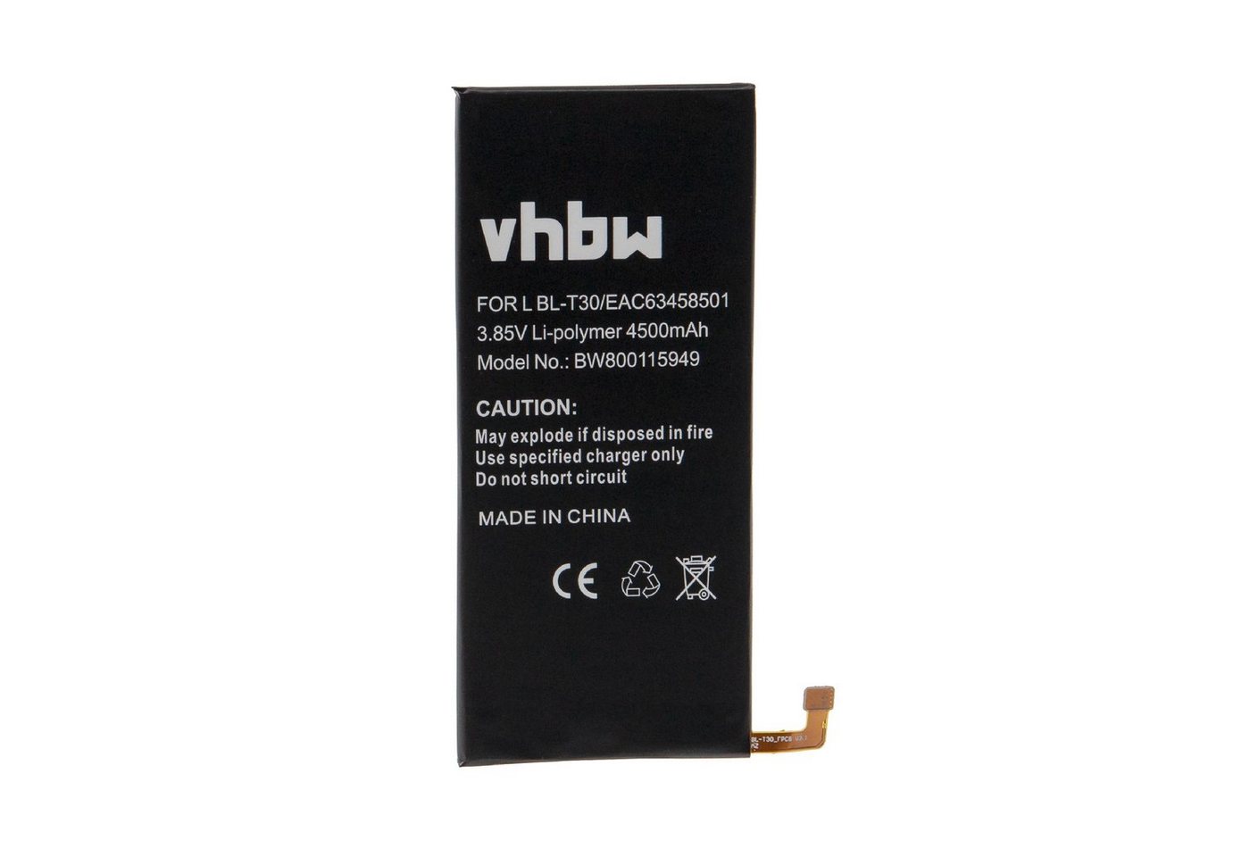 vhbw passend für LG X Power 2 Dual SIM LTE-A Mobilfunk (4500 mAh, 3,85 V, Smartphone-Akku Li-Polymer 4500 mAh von vhbw