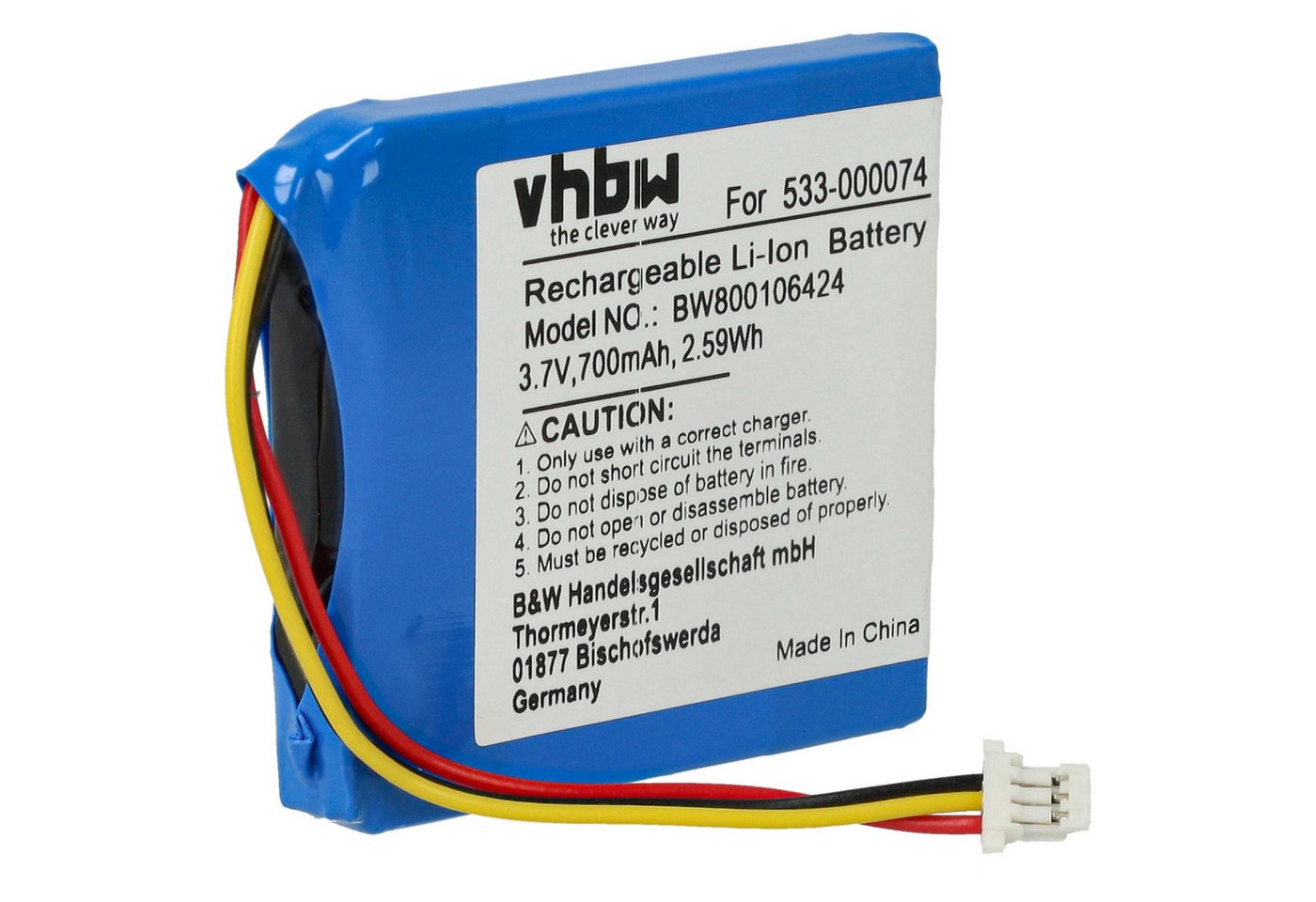 vhbw passend für Logitech 981-000257, F540, G930 Haushalt (700 mAh, 3,7 V, Akku Li-Ion 700 mAh von vhbw